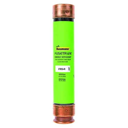 UL Class Fuse, RK5 Class, FRS-R Series, Time-Delay, 0.1A, 600V AC, Non-Indicating
