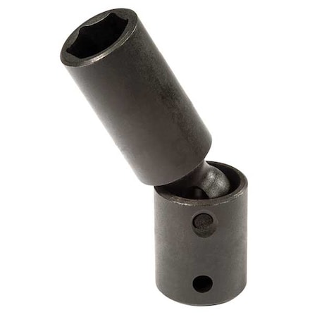 1/2 in Drive Flex Impact Socket, Metric, black oxide, 3 1/2 in L