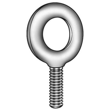 Eye Bolt Without Shoulder, 3/8"-16, 1-1/4 in Shank, 1 in ID, Steel, Zinc Plated