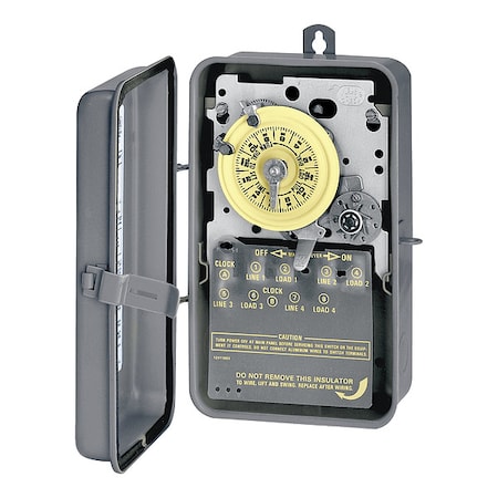 Electromechanical Timer,DPST,40A, 3R