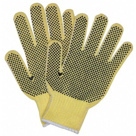 Cut Resistant Coated Gloves, Cut Level A2 ,Dotted ,PVC ,Dotted ,L 12 PK