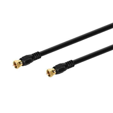 Coaxial Cable,RG-6,12 ft.,Black