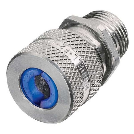 Liquid Tight Connector,3/4 in.,Blue