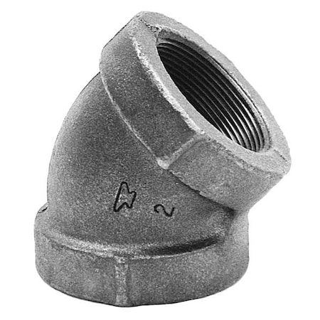 45 Degree Elbow 45 Degree Elbow, 3" Pipe, FNPT, Cast Iron, Class 125