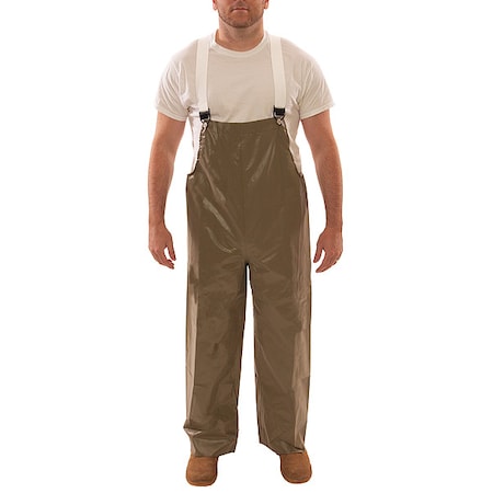 Flame-Resistant Rain Bib Overall, L, 30 in Inseam, Neoprene, Snap