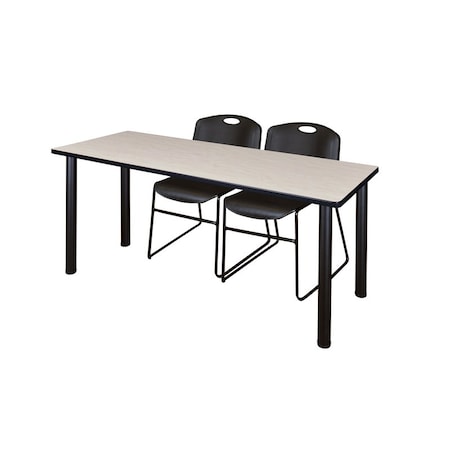 Rectangle Tables > Training Tables > Kee Table & Chair Sets, 66 W, 24 L, 29 H, Maple