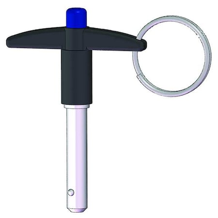 T Handle Lock Pin,1/2,3/16,SS
