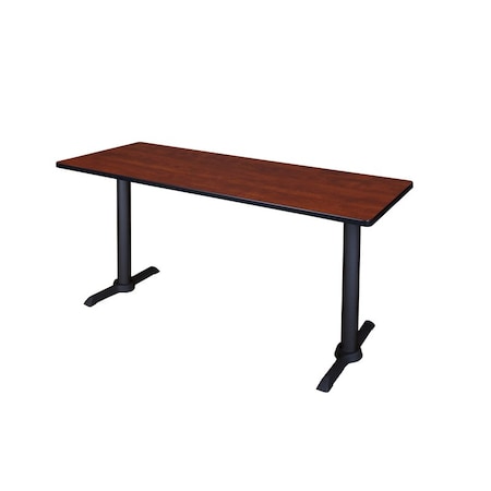 Cain Training Tables, 66 W, 24 L, 29 H, Wood, Metal Top, Cherry