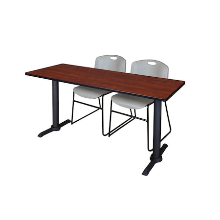 Rectangle Tables > Training Tables > Cain Training Table & Chair Sets, 66 W, 24 L, 29 H, Cherry