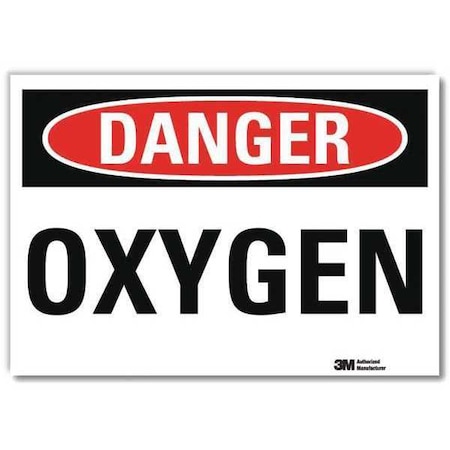Danger Sign, 5 in H, 7 in W,Horizontal Rectangle, English, U3-1894-RD_7X5