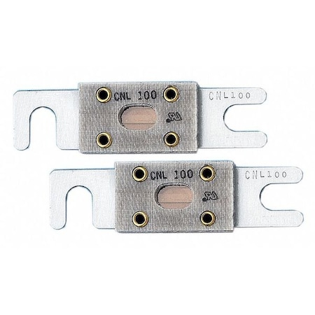 Forklift Limiter Fuse, CNL Series, 100A, Time-Delay, 80V AC, Bolt-On