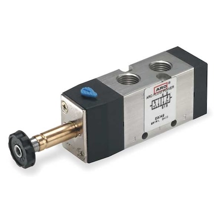 Solenoid Air Control Valve,3/8 In,4-Way