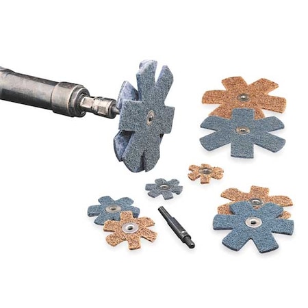 Abrasive Star,Al-Ox,4in,Very Fine