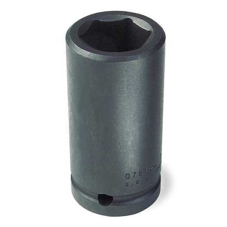3/4 in Drive Impact Socket Deep Socket, black oxide, Steel,1 3/8 in