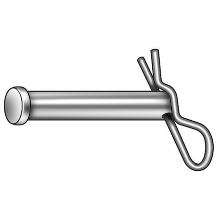 Clevis Pin, 1/2 in Dia, 1-17/64 in Usable Lg, Stainless Steel