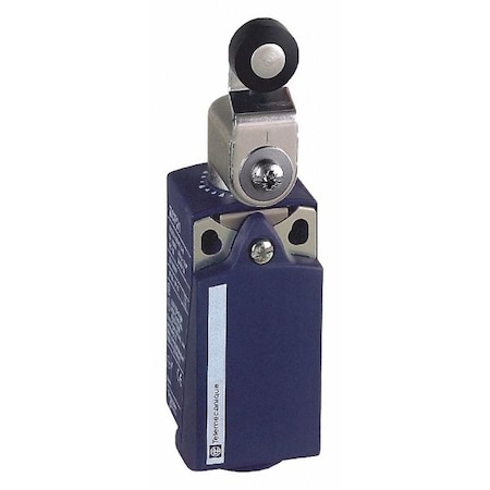 Limit Switch, Roller Lever, Rotary, 1NC/1NO, 3A at 240V AC, Actuator Location: Side