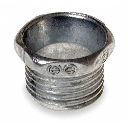 RMC Nipple, 1 in, Threaded, Zinc, Zinc Plated