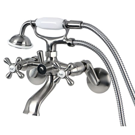 Wall-Mount Clawfoot Tub Faucet, Brushed Nickel, Wall Mount