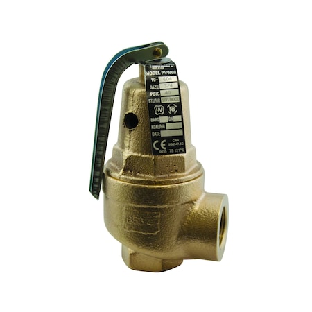 Safety Relief Valve, 1-1/4In, 50psi, Bronze