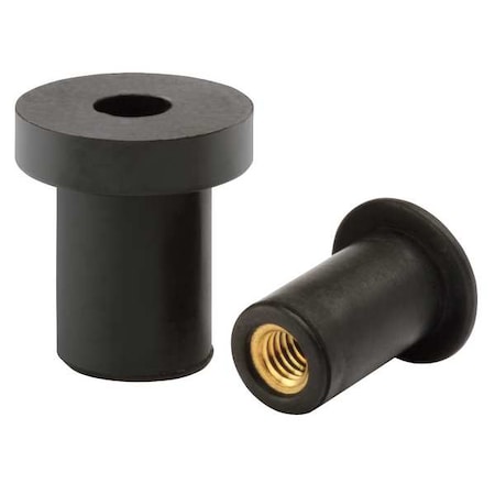 Rivet Nut, 5/16"-18 Thrd Sz, 0.725 in L, Rubber, Protective Powder, 5 PK