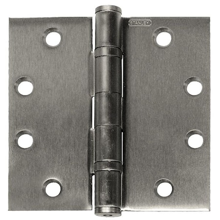 Door and Butt Hinge, Steel, Full Mortise Mounting, 2 in Leaf W x 5 in Leaf H, Satin Chrome