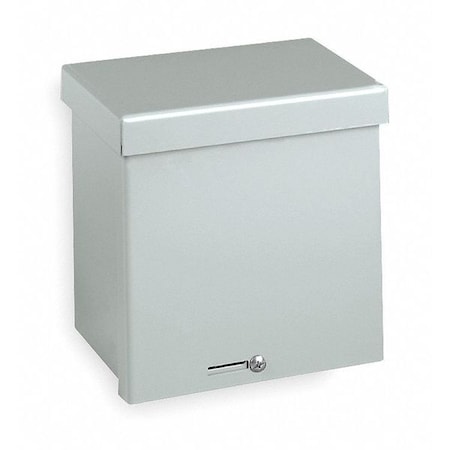 Padlockable Hasp Electrical Enclosures, 18 in H, 6 in D, 18 in W, 3R, Steel