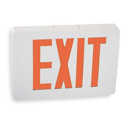 Exit Sign, White, 2 Face(s), LED, Universal Mount, Nickel Cadmium