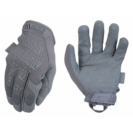 Tactical Glove, Synthetic Leather Palm, 8" Length, Hook-and-Loop Cuff, Full Finger, Tricot Lining