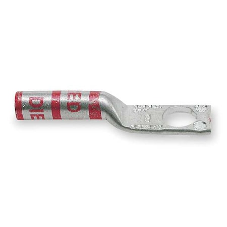 One-Hole Compression Lug, 2/0 AWG Max, 5/16 in Stud, Long Barrel, Aluminum, Olive