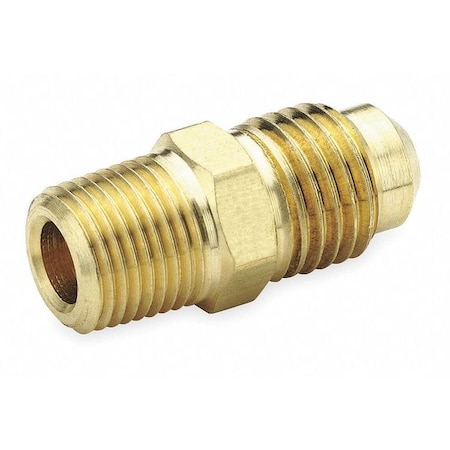 Male Connector, 45 deg., Tube x MNPT, PK10, Flare Thread Size: 5/8-18