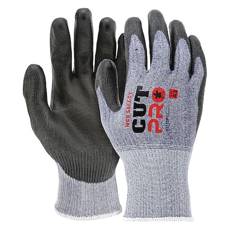 Coated Gloves, Cut Level A3 ,Dipped ,Polyurethane ,Smooth ,L 12 PK