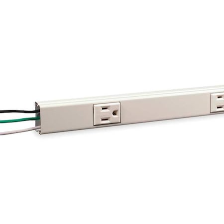 Prewired Raceway,6 Outlets,12 In. D