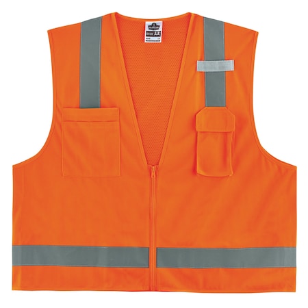 L Orange Economy Surveyors Vest Class 2 - Single Size