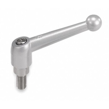 Adjustable Handle, Size: 2 3/8-16X20 Zinc, Black Satin, Comp: Steel