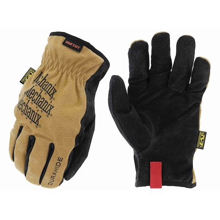 Leather Drivers Gloves, Leather, Elastic, Keystone Thumb, Gunn Cut, Black / Tan, L (9) 1 PR