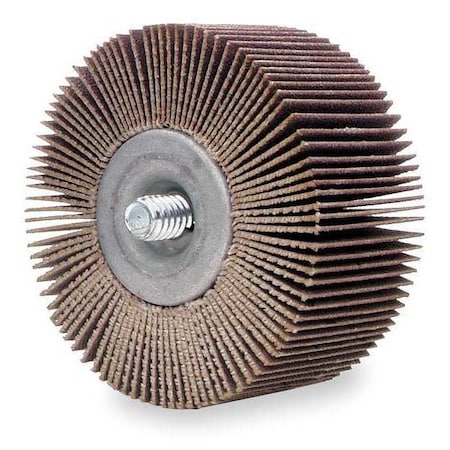 Flap Wheel,AO,3x1/2x1/4-20 Shank,60G