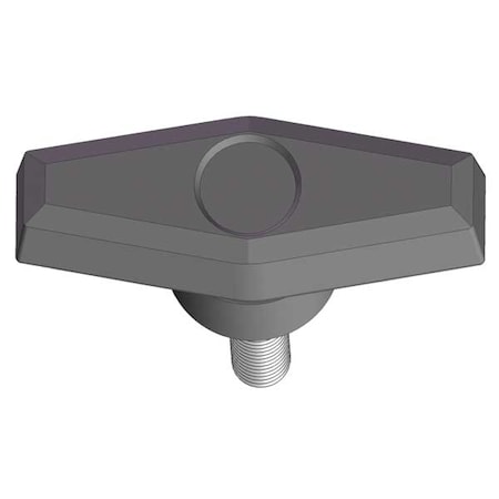 T Knob with Screw, 1/4-20 Thread Size, 1.00"L, Steel