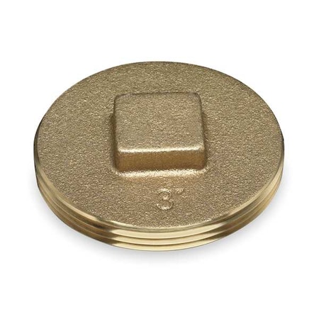 Cleanout Plug,3.5 In,Brass