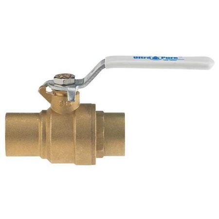 3/4" Sweat Brass Ball Valve Inline