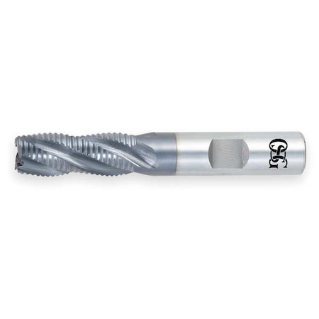 End Mill, Roughing, Co, TiCN, 5/16, 4 FL, Sq