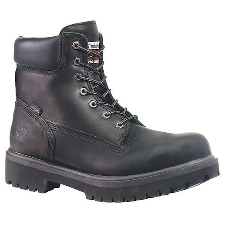 Men's Work Boot, 8 Leather, 6 in Height, Black