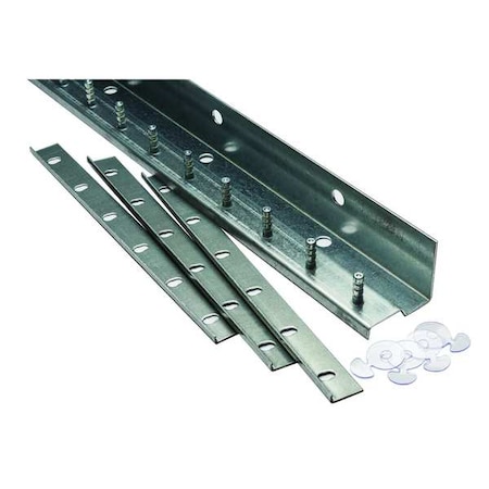 Save-T-Loc Strip Door Hdwr,5ft,Galv Stl