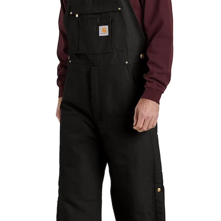 106672 Cotton, 12 oz Fabric Weight, 32 in Inseam, Black, S