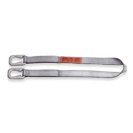 Web Sling, Type U, 8 ft L, 4 in W, Polyester, Silver