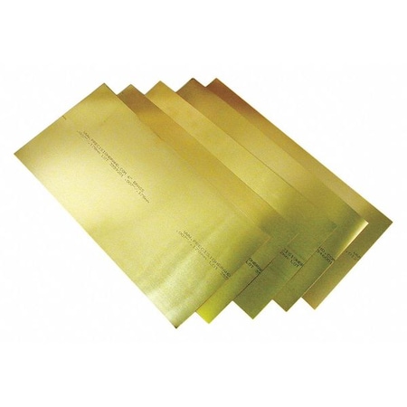 ShimStock, Sheet, Brass, 0.0310In, 6 In, PK10