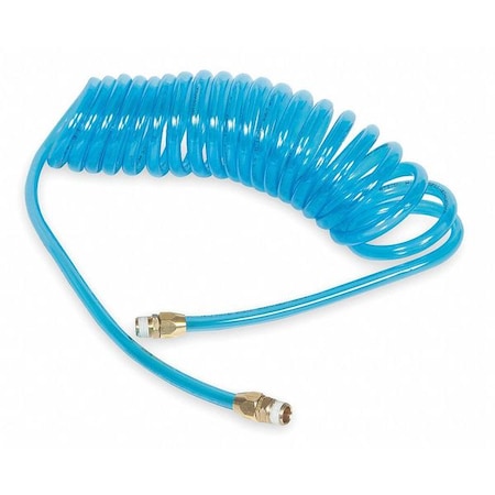 1/4" ID x 6 ft Polyurethane Coiled Air Hose 125 PSI BL