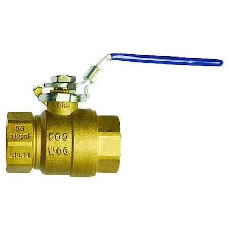 3/4" FNPT Brass Ball Valve Inline