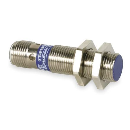 Cylindrical, Inductive Proximity Sensor, 12 mm Dia., Brass, M12, 3 Wires, Shielded