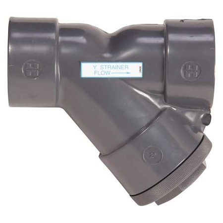 Y Strainer, 1" Pipe, socket, PVC, 150 psi