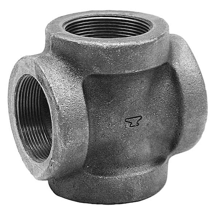 Cross Cross, 1/2" Pipe, FNPT, Cast Iron, Class 125